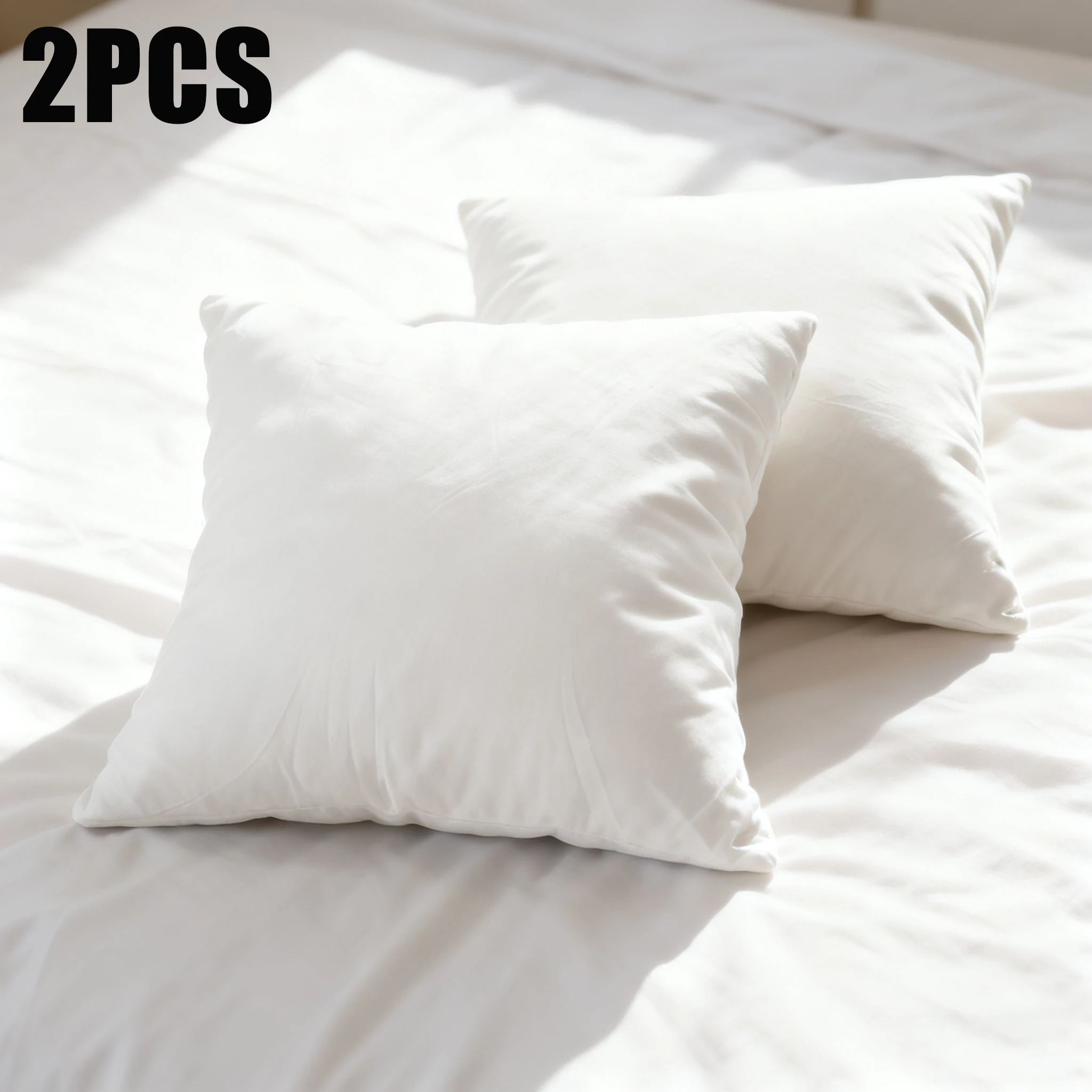2 Decorative Pillows - 18“ x 18” Mattress Sofa Pillows - Everyday Home Pillow Inserts, Gifts for Family