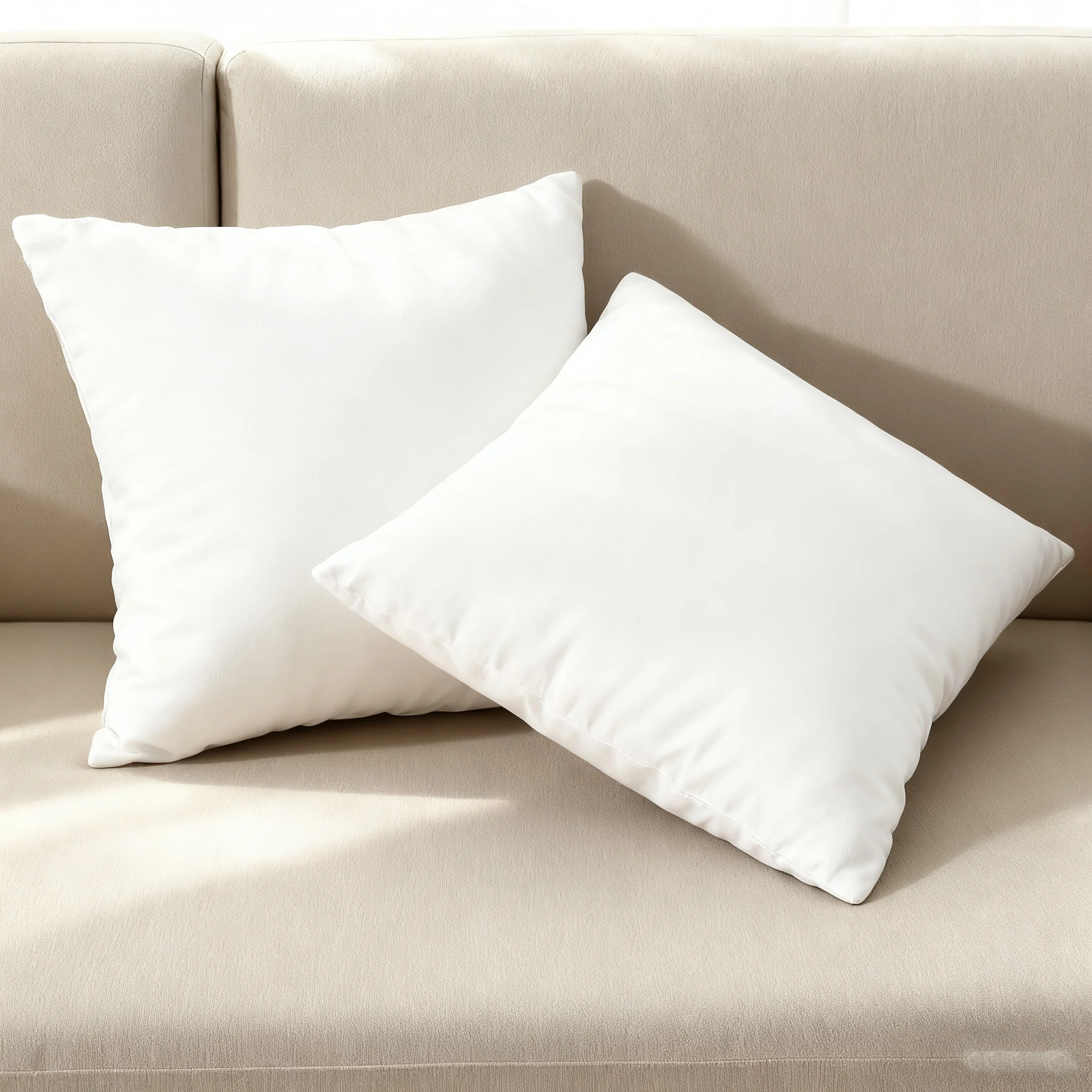2PCS Decorative Pillow Inserts - 45x45cm Mattress Sofa Pillows - Home & Daily Use Decorative Pillows